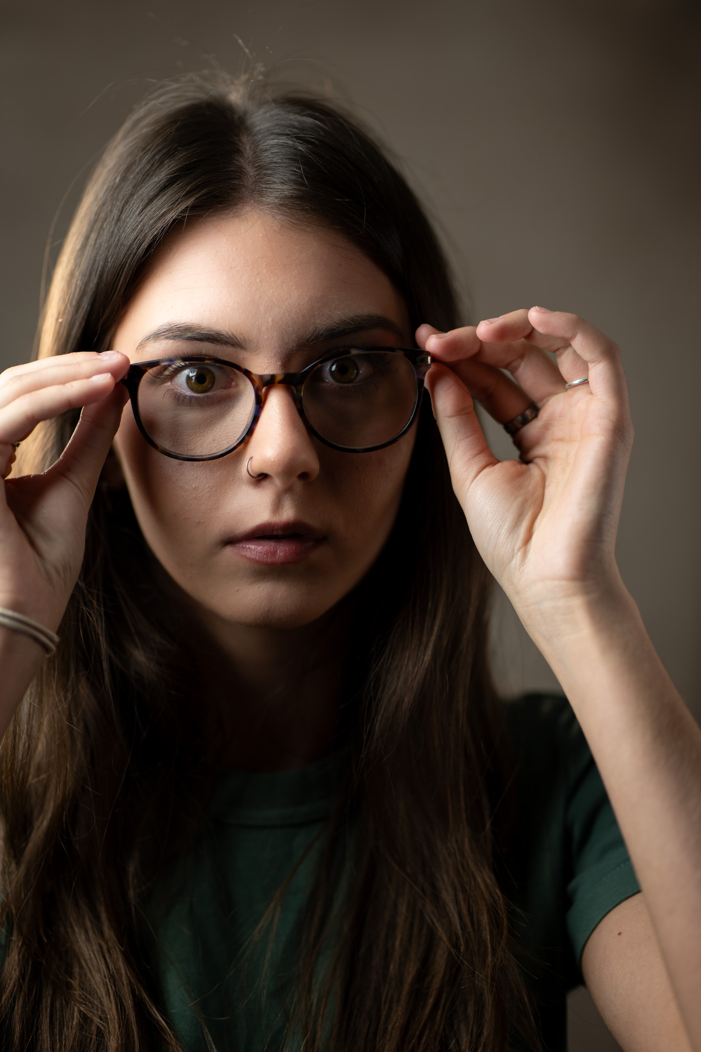 Contemporary performer portrait with glasses created by Next Stages