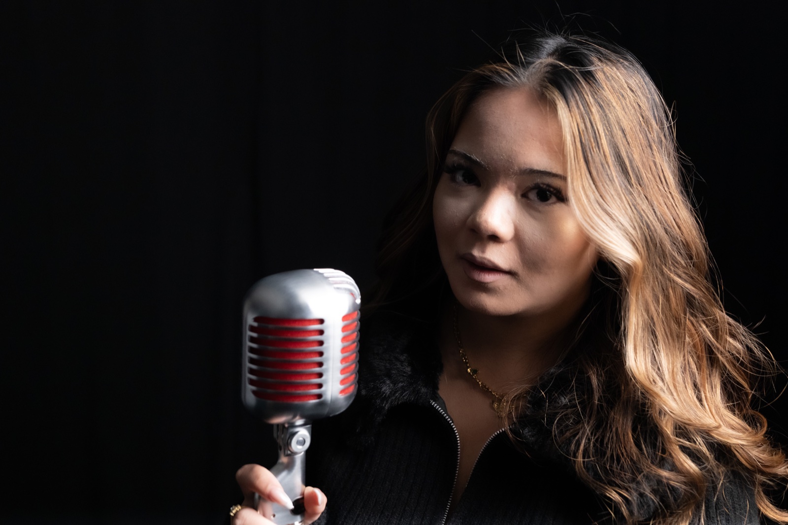 Singer promotional portrait created as professional portfolio material
